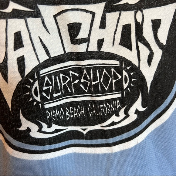 Pancho's Surf Shop Pismo Beach California Blue Graphic Sweatshirt Men's M - Picture 6 of 8